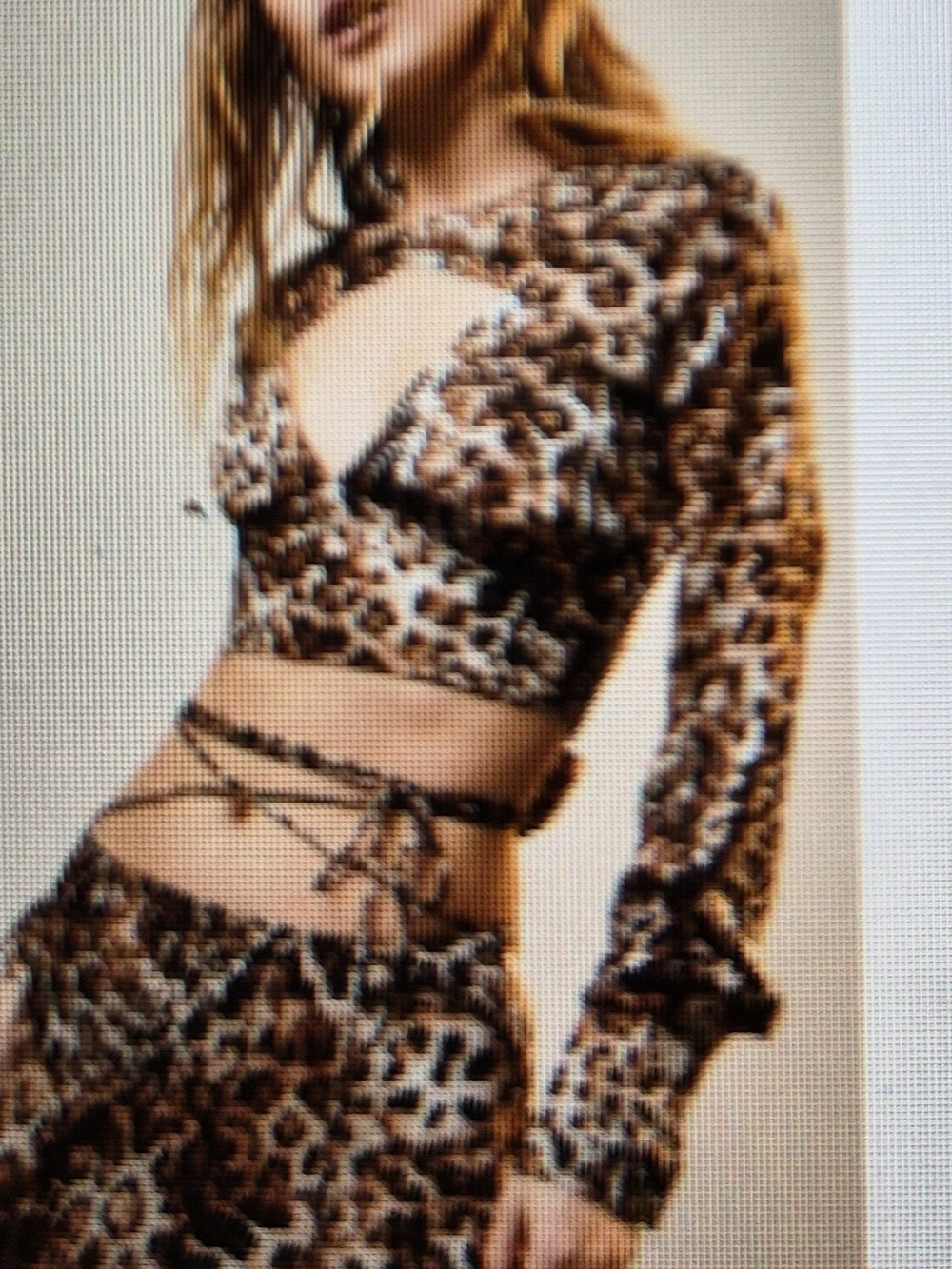 Free People Cheetsh Cutout Long-Sleeve Crop Top